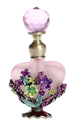 YUFENG - Botella de Perfume de Cristal vacía y rellenable Vintage, Hecha a Mano, decoración del hogar, Regalo de Boda para Mujer