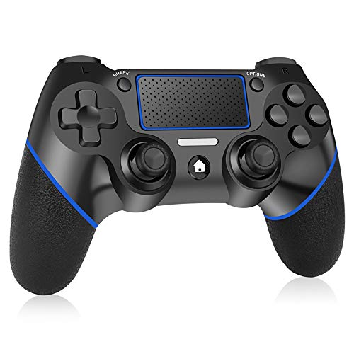 Mando Inalámbrico para PS4, RegeMoudal Mando para PS4/Pro/Slim/PC con Touch Pad y Conector de Audio Doble vibración Antideslizante Wireless Bluetooth Gamepad Controlador Inalámbrico para Playstation 4