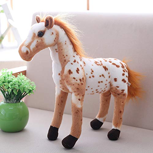 Meiyiu Simulación Grande de Gran tamaño Ferghana Horse Doll Muñeca de Tela Toy Pony Doll Caballo Lusa 50 cm Altura Vertical 40 cm