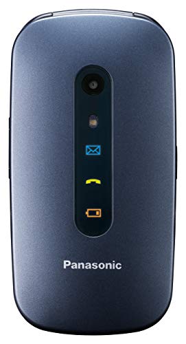 Panasonic KXTU456, Teléfono Móvil para Mayores (Pantalla Color TFT 2.4", Botón SOS, Compatibilidad Audífonos, Resistente a Golpes, Bluetooth, Cámara), Bluetooth 3.0, Linux, Azul