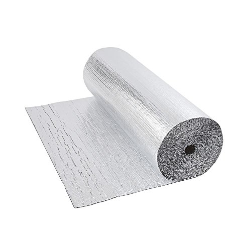 Trueshopping Biard Rollo Aislante Térmico de Aluminio Capa Doble Burbujas – 1,2 m x 5 m (6 m2) Ideal para Buhardilla Desván Paredes Caravanas y Áticos– 300 g por m2