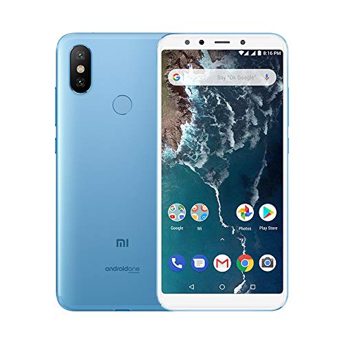 Xiaomi Mi A2 - Smartphone Android One (Pantalla FHD de 5,99", Qualcomm Snapdragon 660 a 2,2 GHz, RAM de 6 GB, ROM de 128 GB y cámara dual de 12 + 20 MP) Color azul [Versión española]