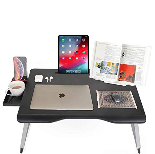 Cooper Mega Table [Mesa plegable XXL para Cama Ordenador portátil y sofá]| Soporte multifuncional Escribir, estudiar comer leer o guardar (Onyx Negro)