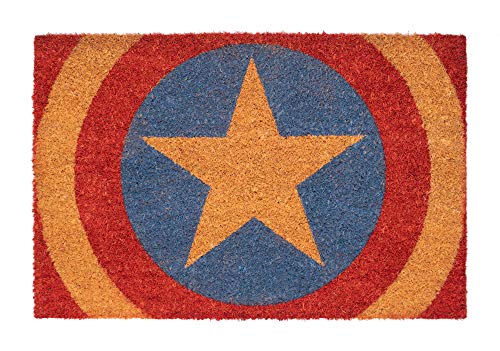 ERIK - Felpudo entrada casa Escudo Capitán América, Marvel (40 x 60 cm)