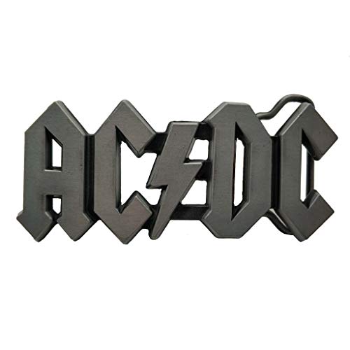 Hebilla de cinturón AC DC Belt Buckle ACDC Logo Rock Punk Music Buckles Grey