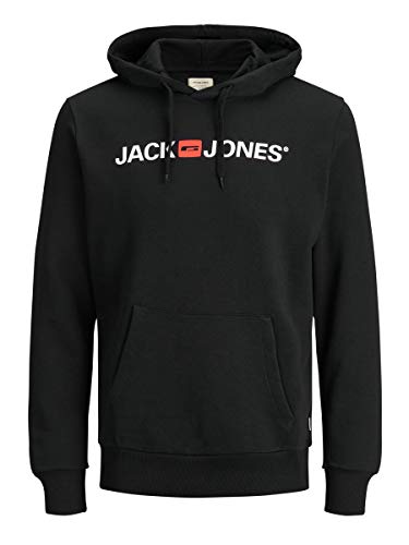 Jack & Jones Jjecorp Logo Sweat Hood Noos Capucha, Negro (Black Detail:Reg Fit), XX-Large para Hombre