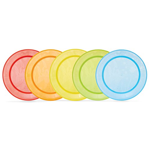 Munchkin - Pack de 5 platos para comida, surtido de colores