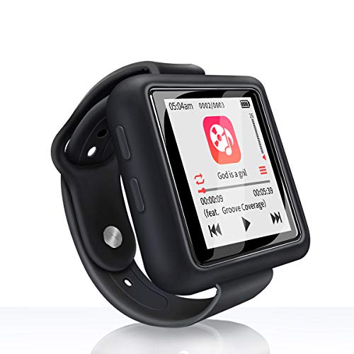 Mymahdi Sport Music Clip, Reproductor de MP3 Bluetooth de 8 GB con Radio FM/función de grabación de Voz, Negro con Pantalla táctil, máximo de hasta 128 GB
