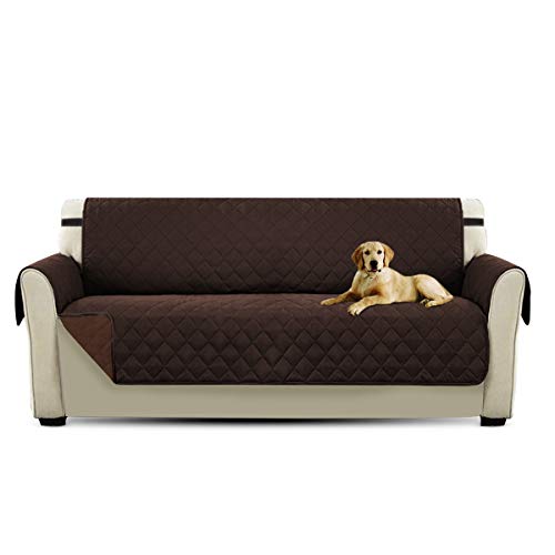 PETCUTE Cubre para Silla Fundas de Sofa Protector de sofá o sillón, Dos o Tres plazas Marrón 3 plazas