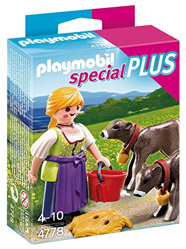 PLAYMOBIL Especiales Plus - Granjera con terneros, playset (4778)