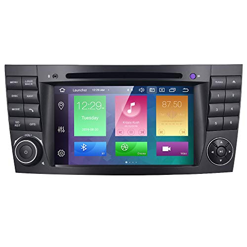 hizpo Radio para coche con Android 10 de 7 pulgadas, reproductor de DVD, GPS, Can-Bus, Mirrorlink, Bluetooth, OBD2 para Mercedes-Benz Clase E W211 CLS W219 Clase G W463 CLS 350 CLS 500 CLS 55