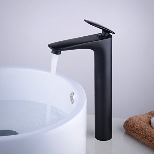 Grifo Mezclador Para Lavabo Grifo de baño Alto Agua, Negro Mate Grifo Mezclador Para Lavabo Grifo de baño Alto Agua, Negro Mate