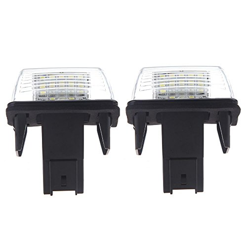 REFURBISHHOUSE 2pcs SMD LED Placa Matricula Coche Lampara Peugeot 206 207 306 307 406 407 Citroen C3 REFURBISHHOUSE 2pcs SMD LED Placa Matricula Coche Lampara Peugeot 206 207 306 307 406 407 Citroen C3
