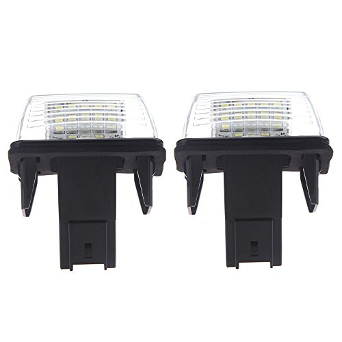 REFURBISHHOUSE 2pcs SMD LED Placa Matricula Coche Lampara Peugeot 206 207 306 307 406 407 Citroen C3