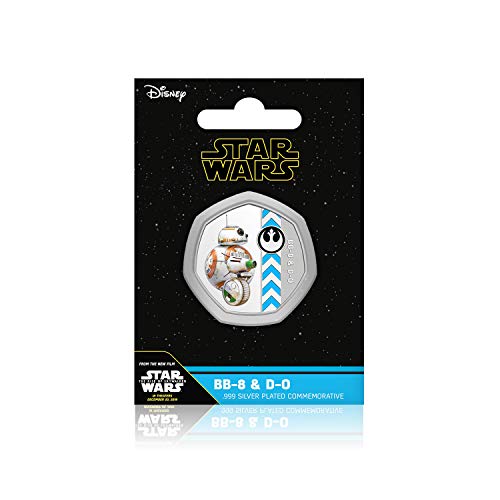IMPACTO COLECCIONABLES Star Wars El Ascenso de Skywalker - BB-8 & D-O - Moneda / Medalla Heptagonal 50p, con baño en Plata .999 IMPACTO COLECCIONABLES Star Wars El Ascenso de Skywalker - BB-8 & D-O - Moneda / Medalla Heptagonal 50p, con baño en Plata .999