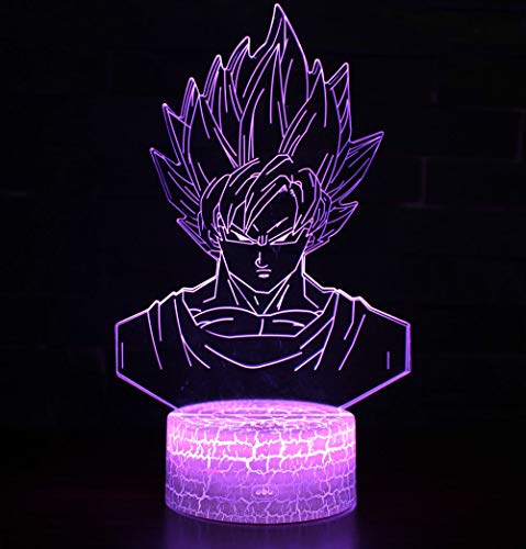 3D Lámpara óptico Illusions Luz Nocturna, CKW 7 Colores Cambio de Botón Táctil y Cable USB para Cumpleaños, Navidad Regalos de Mujer Bebes Hombre Niños Amigas (Dragon ball 6) 3D Lámpara óptico Illusions Luz Nocturna, CKW 7 Colores Cambio de Botón Táctil y Cable USB para Cumpleaños, Navidad Regalos de Mujer Bebes Hombre Niños Amigas (Dragon ball 6)