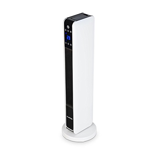 Klarstein Hightower Heat Calefactor de Torre - Oscilador con Soporte, Niveles: 1200 ó 2200 W, Regulable: 10-49 °C, Temporizador, Pantalla LED con Panel táctil, Control Remoto, Cerámica, Blanco Klarstein Hightower Heat Calefactor de Torre - Oscilador con Soporte, Niveles: 1200 ó 2200 W, Regulable: 10-49 °C, Temporizador, Pantalla LED con Panel táctil, Control Remoto, Cerámica, Blanco