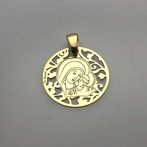 Medalla Virgen del Camino Neocatecumenal en Plata de Ley Cubierta de Oro de 18kt