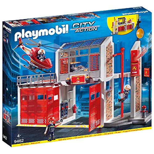 PLAYMOBIL City Action Parque de Bomberos con Efectos de Sonido, a Partir de 4 Años (9462)