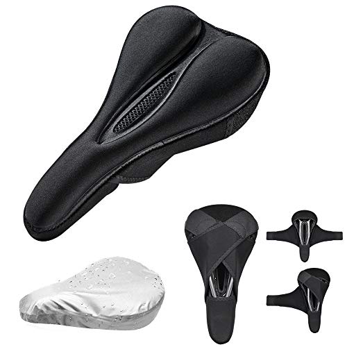 auvstar Funda de Gel para Sillin de Bicicleta, Hueca y Transpirable, Cubierta de Cojín de Gel de Sílice, Adecuado para el sillín de Bicicleta de montaña,Velcro Ajustable.(Sección Estrecha) auvstar Funda de Gel para Sillin de Bicicleta, Hueca y Transpirable, Cubierta de Cojín de Gel de Sílice, Adecuado para el sillín de Bicicleta de montaña,Velcro Ajustable.(Sección Estrecha)