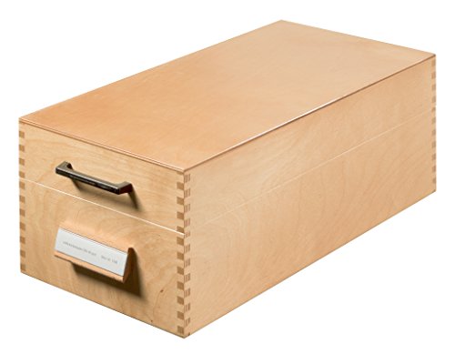 HAN 1006 - Fichero de madera, capacidad para 1500 tarjetas A6 horizontal, 193 x 144 x 380 mm