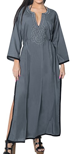 LA LEELA Cubren Traje de baño Bikini Seda Artificial Suave a Las Mujeres del Traje de baño de la Playa de Vestir Gris LA LEELA Cubren Traje de baño Bikini Seda Artificial Suave a Las Mujeres del Traje de baño de la Playa de Vestir Gris