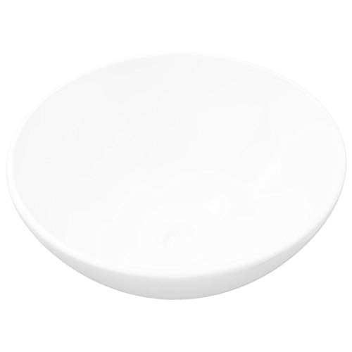 vidaXL Lavabo de Baño Redondo sobre Encimera Cerámica Blanco Lavamanos de Aseo vidaXL Lavabo de Baño Redondo sobre Encimera Cerámica Blanco Lavamanos de Aseo