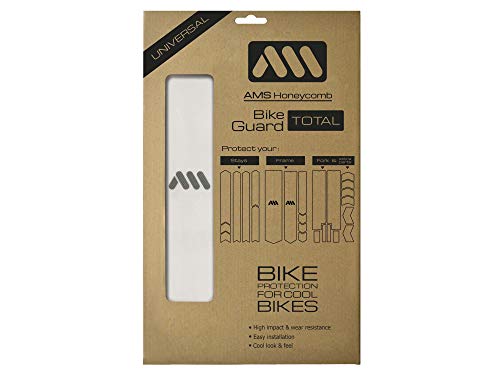All Mountain Style Total Transparente/Plata AMS Protector de Cuadro Protege tu Bicicleta de Las rayadas y Golpes, Adultos Unisex