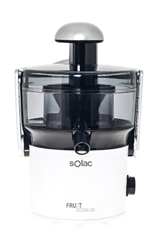 Solac LC-6205 Fruit Cocktail-Exprimidor (350 W, Capacidad 0, 4 l, 2 velocidades, Filtro de Acero Inoxidable), Color Blanco, 450 W, 0.4 litros, 0 Decibelios, plata