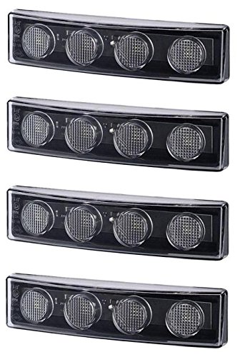 4 luces LED delanteras de luz blanca para Scania P/R/G con visera OEM 1798981 1910437 1798980
