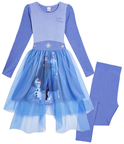 Disney Congelado 2 Dressups princesa, vestido de lujo de la princesa, Anna oficiales y vestuario Elsa para Chicas 9-10 años azul Memorias