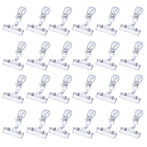 25 Paquetes Clips Giratorios de Plástico de Etiqueta Pinza de Signo de Mercancías Clip de Exhibición Stand de Soporte, Transparente 25 Paquetes Clips Giratorios de Plástico de Etiqueta Pinza de Signo de Mercancías Clip de Exhibición Stand de Soporte, Transparente
