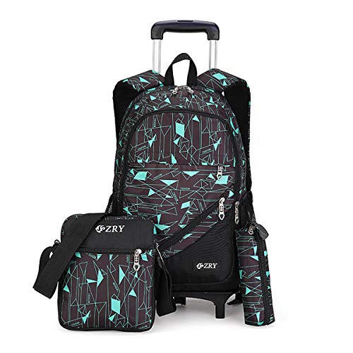 Vbiger Mochilas Escolares Juveniles con Ruedas Mochilas Niño Adolescentes Estuche de 6 Ruedas a Prueba de Agua con Bandolera para Niños Adolescentes de 1-6 Clase Primaria para Viajar Escalada (Azul) Vbiger Mochilas Escolares Juveniles con Ruedas Mochilas Niño Adolescentes Estuche de 6 Ruedas a Prueba de Agua con Bandolera para Niños Adolescentes de 1-6 Clase Primaria para Viajar Escalada (Azul)