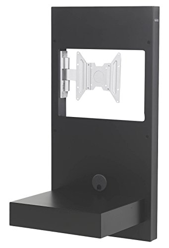 Gisan SM.110 / NE Mueble de Pared Giratorio para TV LED/LCD, con cajón de Cierre Suave. para Pantallas de Peso 20 kg y VESA máximo 200x200, DM Lacado, Negro, 100x50x41.5 cm