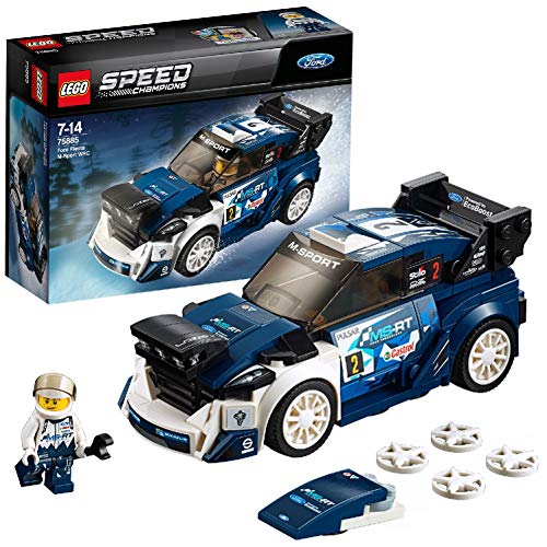 LEGO Speed Champions - Ford Fiesta M-Sport WRC, Juguete de Construcción para Niñas y Niños de 7 a 14 Años de Coche de Carreras Azul (75885)