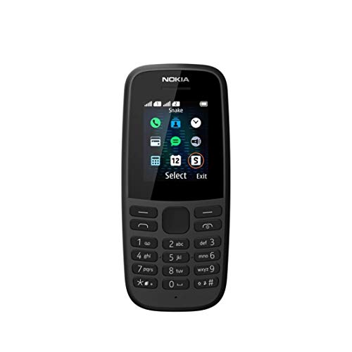 Nokia 105 - Teléfono móvil de 1,77" (4 MB RAM, 4 MB ROM, Batería 800 mAh, Dual Sim), Negro Nokia 105 - Teléfono móvil de 1,77" (4 MB RAM, 4 MB ROM, Batería 800 mAh, Dual Sim), Negro