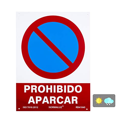 Normaluz RD41040 - Señal Prohibido Aparcar PVC Glasspack 0,7 mm 30x40 cm