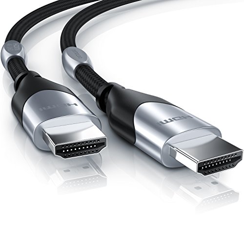 Primewire 1,0m Cable de HDMI - 4K 60Hz 4096 x 2160p HDR UHD 4x4x4 18Gbps - Alta Velocidad con Ethernet - 4K Ultra HD 2160p 3D ARC y CEC - Cable de blindaje Triple - Trenzado de Nylon - Black Line Primewire 1,0m Cable de HDMI - 4K 60Hz 4096 x 2160p HDR UHD 4x4x4 18Gbps - Alta Velocidad con Ethernet - 4K Ultra HD 2160p 3D ARC y CEC - Cable de blindaje Triple - Trenzado de Nylon - Black Line