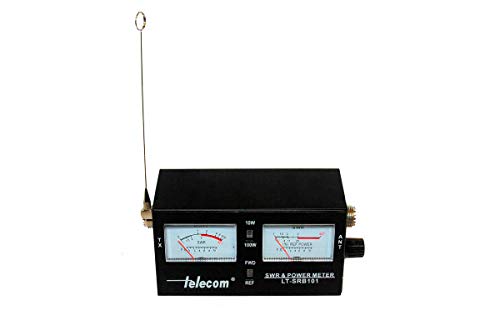 DF2461 Medidor Roe y watímetro para CB 27 MHz Y 2 Metros VHF, con 2 Instrumentos y Escala de Potencia 10/100 Watios