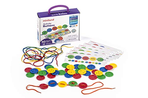 Miniland Activity Button-Botones para Coser, Multicolor (31791) Miniland Activity Button-Botones para Coser, Multicolor (31791)