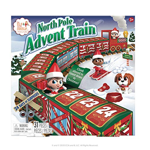 The Elf on the Shelf North Pole Advent Train | Best Advent Calendar for Family Fun 2020 | Suitable Toy for Boys and Girls | Elf on The Shelf Accessories | Elf on The Shelf Advent Calendar