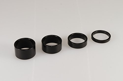 4pcs Nueva Calidad de aleación Negro Auricular espaciadores 1 1/8 " – 5 mm, 10 mm, 15 mm, 20 mm 4pcs Nueva Calidad de aleación Negro Auricular espaciadores 1 1/8 " – 5 mm, 10 mm, 15 mm, 20 mm
