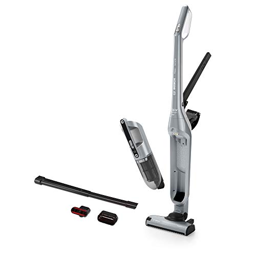 Bosch Hogar Flexxo 2 in 1 Aspirador de Mano y batería inalámbrica, plástico, 2 Velocidades, Plateado | 21.6V Bosch Hogar Flexxo 2 in 1 Aspirador de Mano y batería inalámbrica, plástico, 2 Velocidades, Plateado | 21.6V