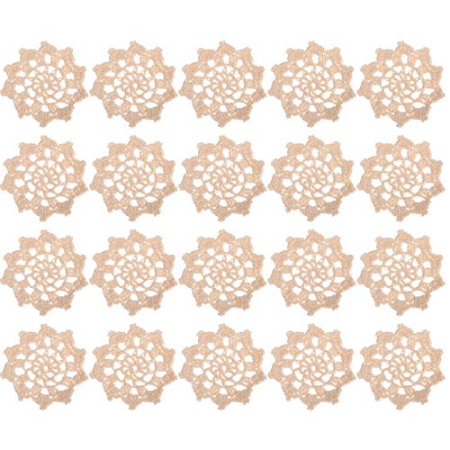 Supvox 20 Piezas Apliques de Flores de Ganchillo Hechos a Mano Adorno Floral de Encaje Manteles Individuales Vintage Posavasos de Taza Redonda para Navidad Diy Diadema Sombrero Tela Supvox 20 Piezas Apliques de Flores de Ganchillo Hechos a Mano Adorno Floral de Encaje Manteles Individuales Vintage Posavasos de Taza Redonda para Navidad Diy Diadema Sombrero Tela