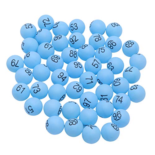 Toyvian 100 Piezas Bolas de Lotería con Número 1-100 Bolas de Ping Pong Pelotas de Tenis de Mesa Bingo Accesorios del Juguete de Lotería