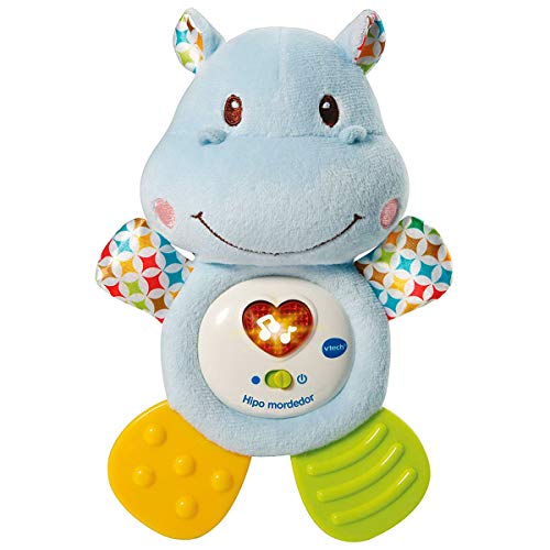 VTech- HIPO mordedor Hipopótamo de Peluche Musical y sonajero Que Ayuda a calmar y aliviar a tu Bebe con tiernas Frases, Canciones y melodías, Color Azul (3480-502522) VTech- HIPO mordedor Hipopótamo de Peluche Musical y sonajero Que Ayuda a calmar y aliviar a tu Bebe con tiernas Frases, Canciones y melodías, Color Azul (3480-502522)