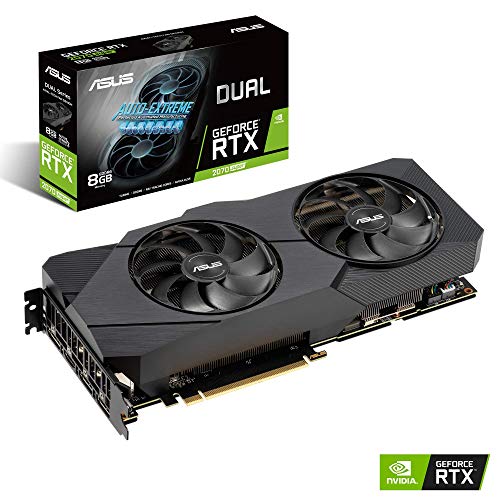 ASUS Dual GeForce RTX 2070 Super EVO 8GB GDDR6 – Tarjeta gráfica (Ventiladores Axial-Tech, Auto-Extreme, Estructura Reforzada, GPU Tweak II)