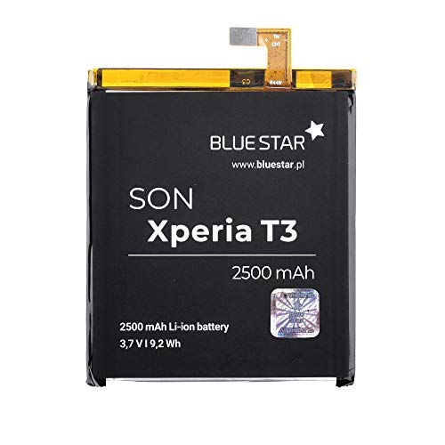 Blue Star Premium - Batería de Li-Ion litio 2500 mAh de Capacidad Carga Rapida 2.0 Compatible con el Sony Xperia T3