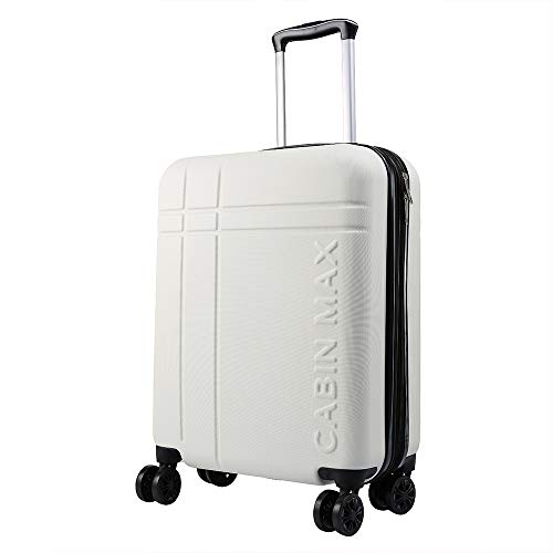 Cabin Max Velocity - Maleta para Equipaje de Cabina Ligera | Trolley de ABS con Ruedas de 55 x 40 x 20 cm Extensible a 55 x 40 x 25 cm Aprobado para Vuelo en Ryanair, EasyJet, BA (Blanco Polar) Cabin Max Velocity - Maleta para Equipaje de Cabina Ligera | Trolley de ABS con Ruedas de 55 x 40 x 20 cm Extensible a 55 x 40 x 25 cm Aprobado para Vuelo en Ryanair, EasyJet, BA (Blanco Polar)
