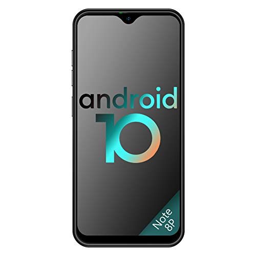 Ulefone Teléfono Móvil 2020, Note 8P Android 10 Smartphone Libre 16GB ROM (128GB SD), Pantalla 5.5" Water-Drop Screen Movil, 8MP 5MP, 2700mAh Batería, 3-Card Slot, GPS/WiFi/Hotspot-[Europea,Negro]